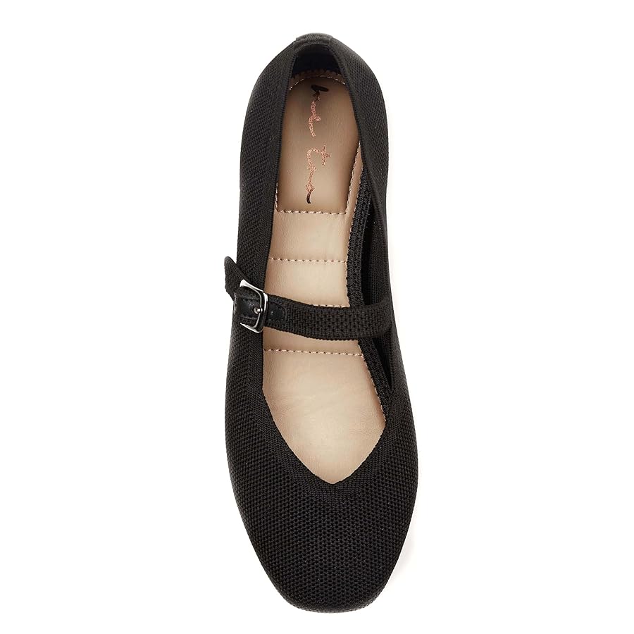 Amazon.com | ME TOO Serenity Mary Jane Flat Black Mesh | Flats